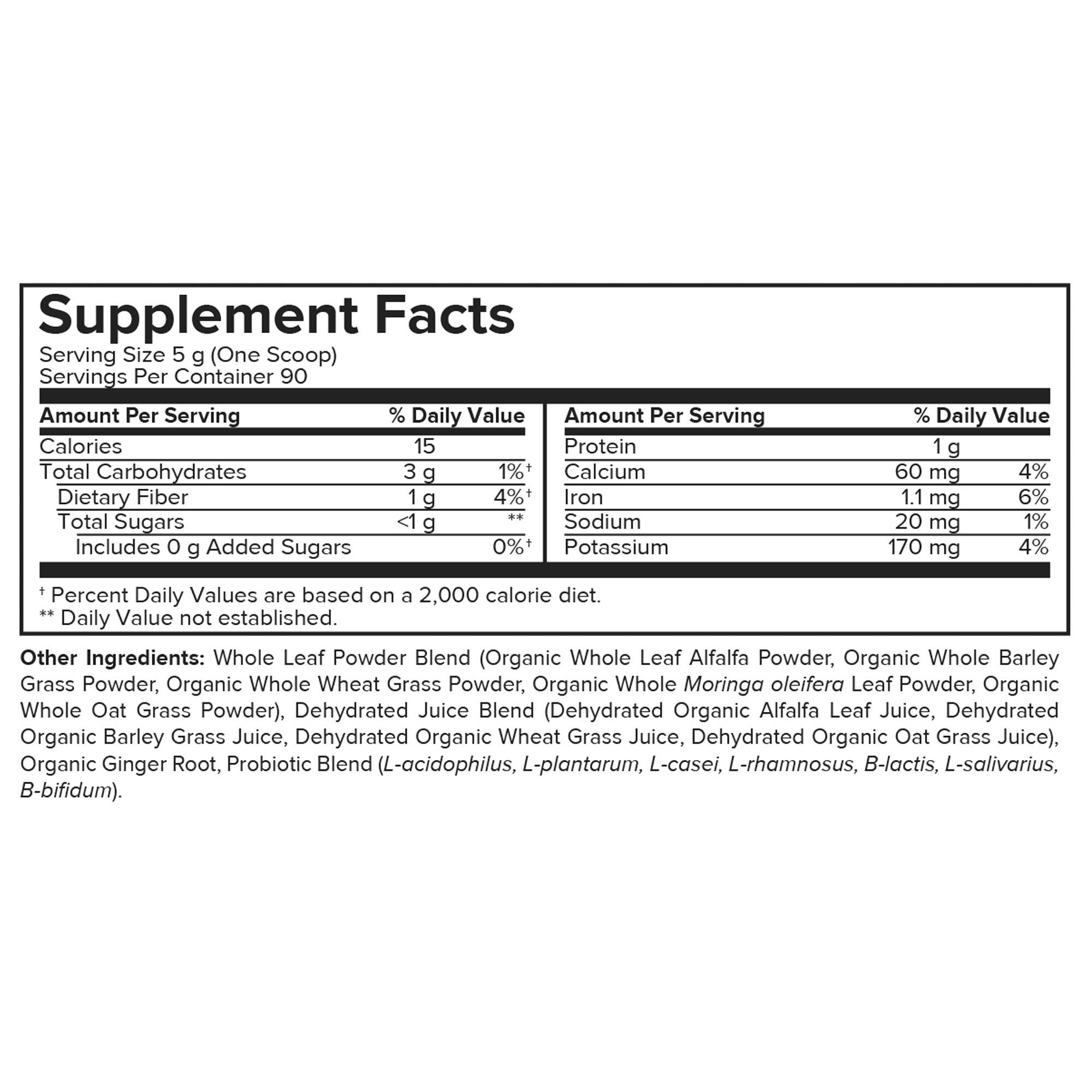 Vulcanic Supergreens - Unflavored - 15.8 oz. (90 Servings)